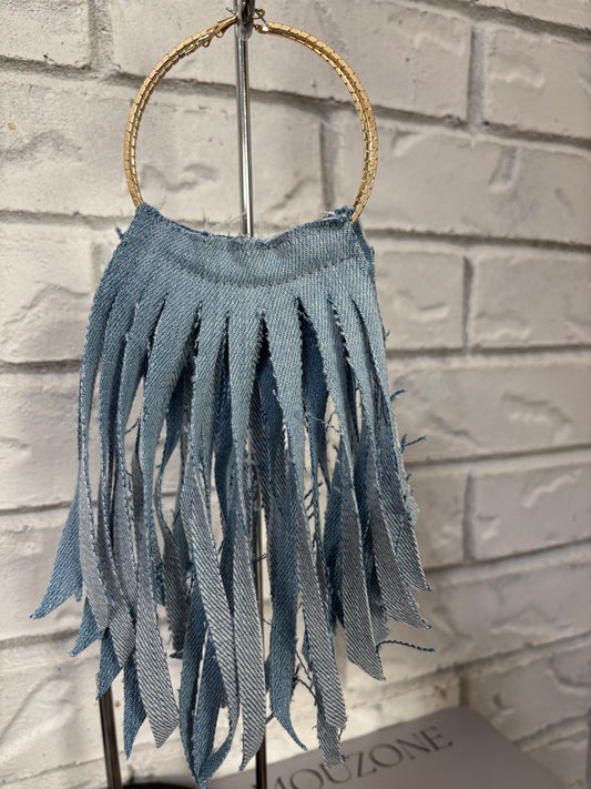 Blue Jean hoop earrings
